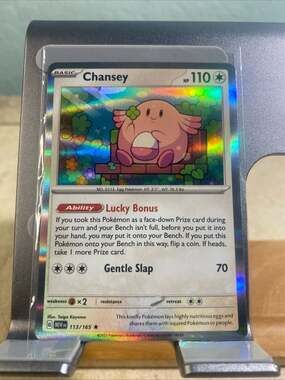 Pokemon Chansey 113/165 Holo Rare Scarlet & Violet 151 Trading Card